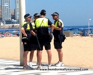 group beach police