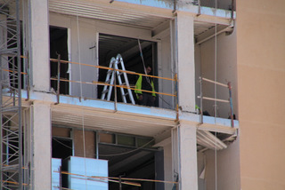 workman on site at Dalmatas