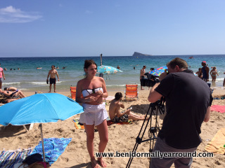 On sand with Kerry Evans