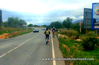 bikers on Albir to benidorm road
