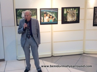Artist at opening of exhibition
