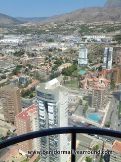 View from lift as it goes up