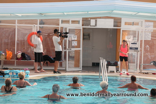 Aqua aerobics lesson at villamar