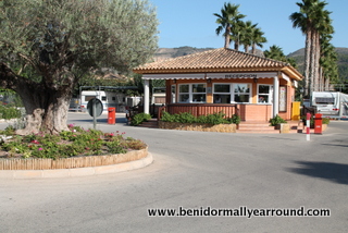 Entrance to Villamar Camping in Benidorm