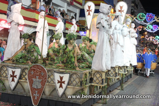 one of many floats in the chrsitains parade