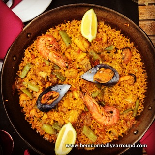 Typical Spanish paella