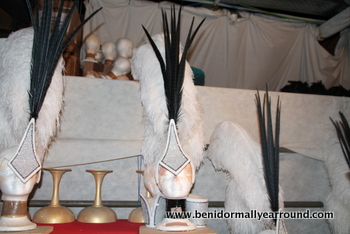 Elaborate headpieces for this years show