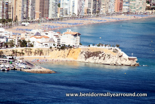 levante beach with mirador