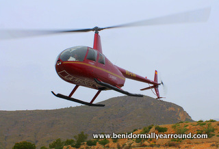 R44 taking off