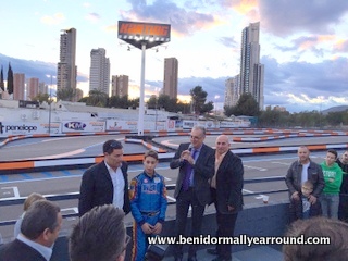 Mayor at opening of karting track