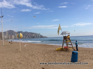 Levante beach on 25th November