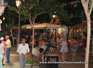 BUsy street in Benidorm
