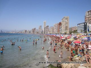 busy and popular levante beach