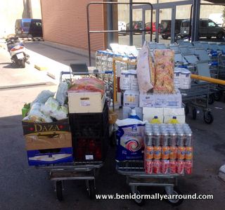 Weekly food shop at wholesaler