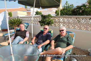 3 members of Show waddy Waddy relaxing