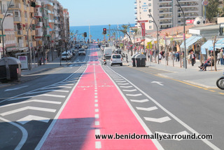 red bike lane